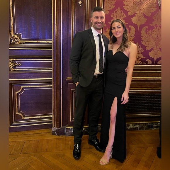 Azazie strapless stretch crepe mermaid dress - Picture 1 of 7